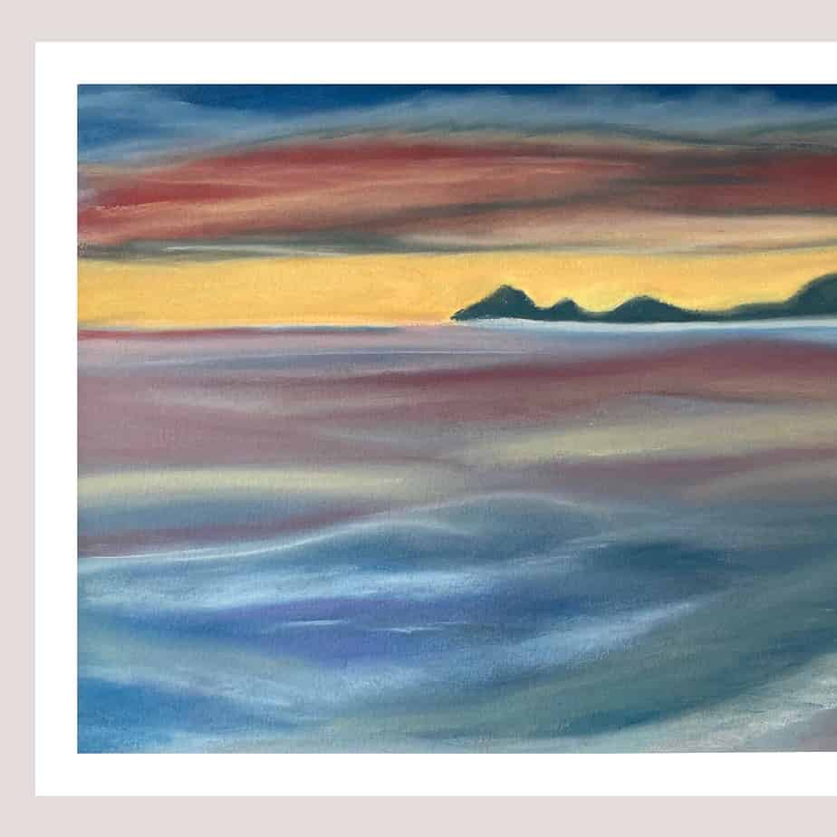 Seascape painting inspired by the rugged and beautiful Copper Coast of